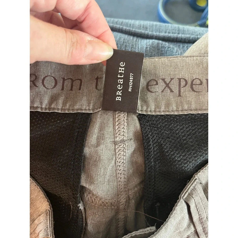 Prana‎ Meritt Hybrid Hiking Shorts Mens 28 Heather Grey Brown Stretch Outdoor